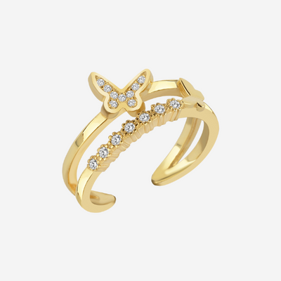Schmetterling Iced Out Ring